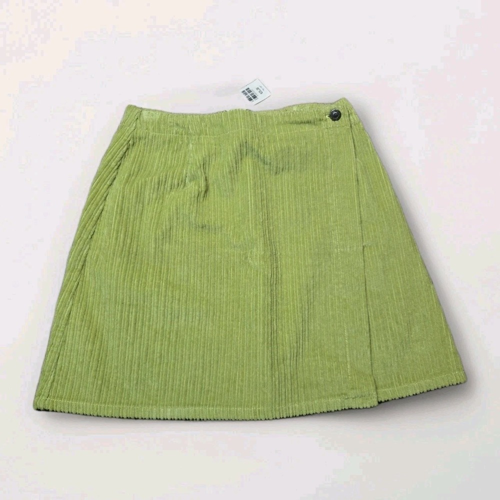 Vintage Express Lime Green Skirt NWT Size 5/6 MADE IN USA Wide Corduroy - Picture 1 of 7